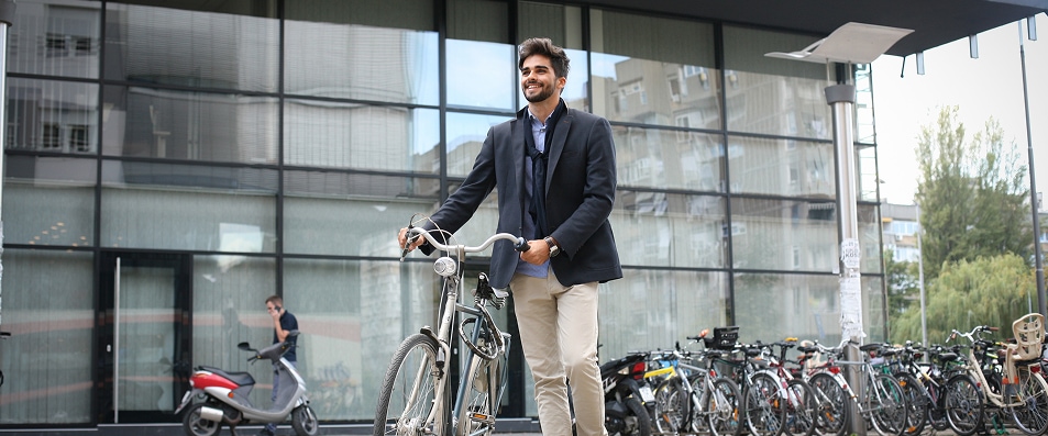 Bluewave persoon met fiets